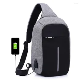 Waist Bags Men's Chest Bag Hidden Zipper Messenger Briefcase Men Travel