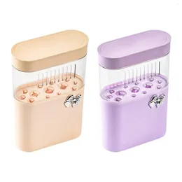 Storage Boxes Makeup Brush Organizer Cosmetic Box With Lid Holder Stand Storing Various Sizes Brushes