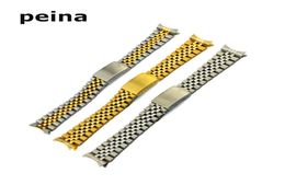 13mm 17mm 20mm Silver Gold Rose Gold Stainless Steel Watch Band Bracelets Curved end Watchband For Watch4718319