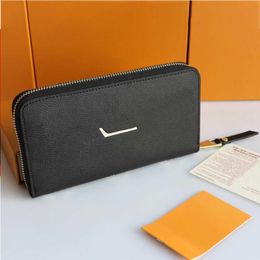 10A Fashion Wallets Leather Purses High Mens Holders Wallet Wallets Cross Women Purse Luxury Long Flower Body Quality 240315 Hbkga