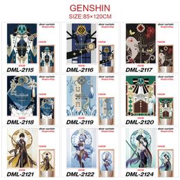 Home Kitchen Door Curtain Anime Printing Genshin Impact Tapestry Decoration 240516