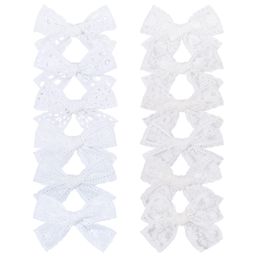 Girls Lace Barrettes For Babies Children Whole Wrapped Bows with Hair alligator clips White Bowknot Hairpins Kids Infants Hair Accessories YL2802