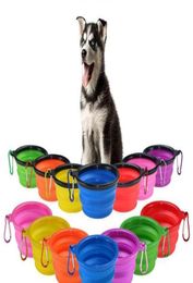 Pet Dog Bowls Sile Puppy Collapsible Bowl Pet Feeding Bowls With Climbing Buckle Outdoor Travel Portable Dog Food C jllqOe jhhome1932262
