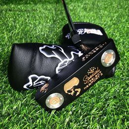 Scotty Putter Fashion Designer Golf Men's Golf Putter Skull Gold Right Handed High Quality 32/33/34/35 Inches Cover with 3692