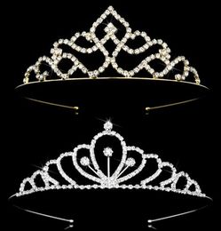 New Fashion Crystal Barrettes Bridal Kid Girls Tiaras and Crowns Rhinestones Headbands for Women Bride Wedding Hair Accessories5878082