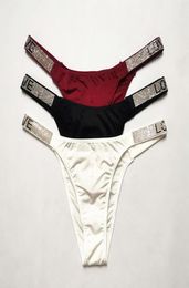 3pcs a set women panties Sexy Masonry Shorts Briefs love Rhines belt Fashion low-rise white Thong T-back string underwea 2011124122296