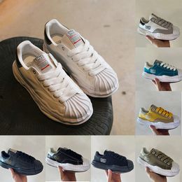 2024With box Fashion Casual Shoes low top sneakers High quality trainers MMY lace-up floor Black White Trim shaped Toe women luxury men designers shoes rubber cap 35-44