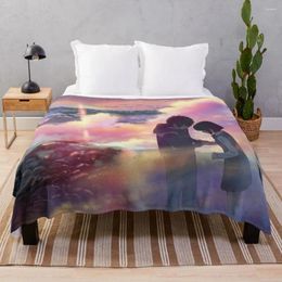 Blankets Kimi No Na Wa - Make A Wish Throw Blanket Soft Summer Beddings Plaid Comforter