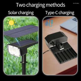 Solar Outdoor Lawn Light Villa Community Park LED Waterproof Courtyard Decoration Floor Colorful Atmosphere Lamp