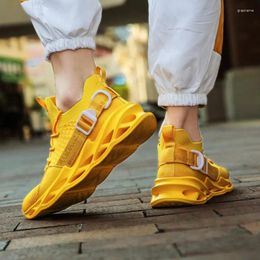 Casual Shoes Big Size Summer Lightweight Sport Men Running Sneakers Women Sports For Yellow Male Snickers Footwear GME-0124