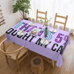 Table Cloth Frenemies Podcast 5% Tablecloth 54x72in Waterproof Decorative Border Indoor/Outdoor