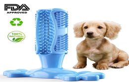Silicone Dog Toothbrush Dog Chew Tooth Cleaner Brushing Stick Natural Rubber Doggy Puppy Dental Care Dog Chew Toys Toothbrush3972868