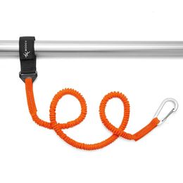 1PC Elastic Kayak Paddle Leash Adjustable Rod Lanyard With Safety Hook Fishing Tie Rope Rowing Boat Accessories 240514