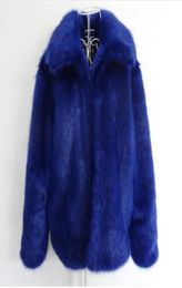 Autumn winter thicken warm faux fur coats mens leather jacket slim raccoon fur jackets men jaqueta de couro plus size S 5XL3192754