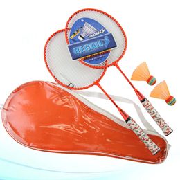 1 Pair Kids Badminton Racket Training Sports Toys Parentchild Toy for Playing 2Pcs Pink and Random 240516