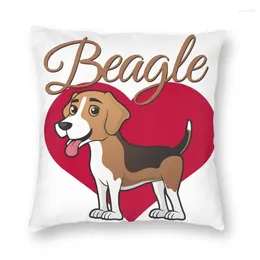 Pillow Beagle In My Heart Cover Double Side Print Cute Dog Puppy Throw Case For Sofa Cool Pillowcase Decoration