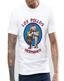 Men039s Fashion Breaking Bad Shirt Los Pollos Hermanos T Shirt Chicken Brothers Funny Short Sleeve Tee Hipster Tops T 2768746