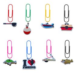 Jewelry Fishing Tools Cartoon Paper Clips For Nurse Day Office Supply Funny Book Markers Teacher Sile Bookmarks With Colorf School Stu Ot4Bn