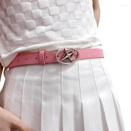 Belts Waist Belt Star Round Buckle Classical Skinny For Dress Casual Wear