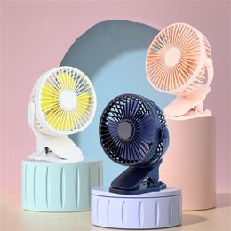USB Desktop Clip Fan Strong Airflow Quiet Silent Operation Wind Folding Three-Speed Wind Outdoor Mini Table Fan 720° Rotatable Head for Home Office Bedroom