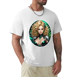 Men's Tank Tops Cute Sexy Blonde Anime Cyborg Girl T-shirt Clothes Plus Size Funnys Boys Animal Print T-shirts