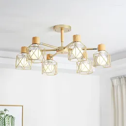 Ceiling Lights Vintage LED Lamp For Living Room Bedroom Kitchen Wood Black Colour Surface Mountd Suspended Light