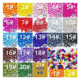 Glass Factory Wholesale 2 3 4Mm Round Color Diy Beads Fit Vsco Friendship Bracelets Jewelry Accessories Loose Drop Delivery Dhhhf