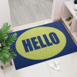 Carpets Instagram Creative Entry Door Silk Circle Floor Mat for Household Entrance Anti slip Simple and Cuttable H240517