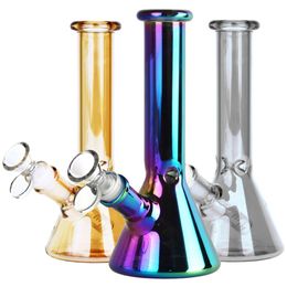 12-inch Electroplated Glass Bong Beaker Shisha Glass Smoking Ion Pipe for Men and Women