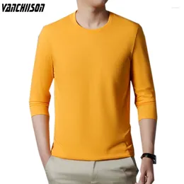 Men's T Shirts Men Shirt Tops Long Sleeve For Spring Plus Size O Neck Solid Casual Male Fashion Clothing 00746