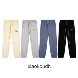 Rhude High end designer trousers for Correct of trendy fashion letters reflective casual pants for men and women high street pants With 1:1 original labels