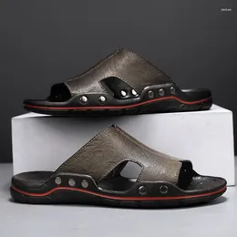 Slippers Flat Sandals Men's Indoor And Outdoor Wear-resistant Soft Comfortable Non-Slip Shoes For Men Beach Fashion