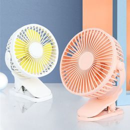 USB Desktop Clip Fan Strong Airflow Quiet Silent Operation Wind Folding Three-Speed Wind Outdoor Mini Table Fan 720° Rotatable Head for Home Office Bedroom Student