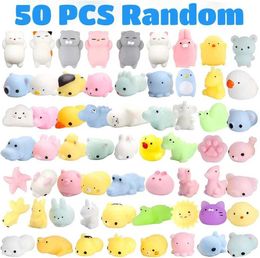 Decompression Toy 50-5 pieces of Kawaii Squishies Mochi Anima Squishy toys childrens stress relief ball squeezing party helps relieve stress toys WX