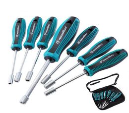 Whole High Quality PENGGONG 7pcs Screwdriver Set Socket 344555567mm Hex Torque Wrench Multitool With Storage Bag6731502