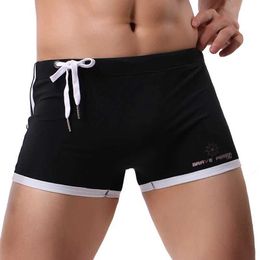 Men's Swimwear Mens Swim Shorts Racing Swimsuit Man Swimming Trunks Swimming Briefs Breathable Swimwear Men Boxer Board Shorts Y240517