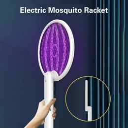 Electric Mosquito Net Racket killer Fly Swatter Lamp Zapper Rechargeable Anti Mosquito 3 in 1 Handheld Desktop Foldable Hanging 240514