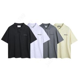2021 fashion Men039s Polos Collection Pocket Flocking Polo Oversize T shirt High Street Short Sleeve Tee Couple Women Mens Fash6989479