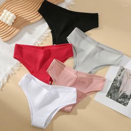 Women's Panties Women Cotton Sexy Underwear Mid Waist Soft And Comfortable Girl Solid Color Close Fitting Breathable Lingerie