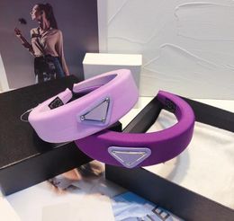 Luxury Designer Sponge Purple Headbands Hair bands For Women Girl Brand Elastic Letter P Headband Sports Fitness Headband Wide Hea6121258