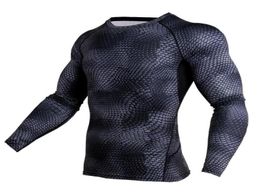 Men039s TShirts 3D Printed T shirts Men Compression Shirt Thermal Long Sleeve TShirt Mens Fitness Bodybuilding Skin Tight Quic4386199