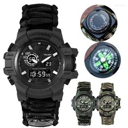 Wristwatches SHIYUNME G Style Men Sports Watches Outdoor Camping Compass Thermometer Waterproof LED Digital Watch Man Military Wrist