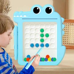 Other Toys Childrens magnetic pen drawing board puzzle magnetic stone beads focus training coordination sports toys s5178