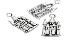 200Pcs/lot alloy Antique Silver Plated House Charms Pendant for Jewellery Making Bracelet Accessories DIY 22x12mm7608075