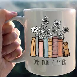 Mugs Coffee Mug Gift For Book Lover Floral Reading Flower Librarian Teacher