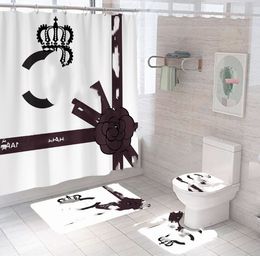 Durable Must Shower Curtains Sets Hipster Highgrade Fourpiece Suit Bathroom Antipeeping Nonslip Deodorant Bath Mats