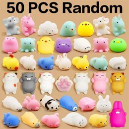 Decompression Toy 20-50 pieces of Kawaii Squishies Mochi Anima Squishy toys childrens stress relief ball squeezing party helps relieve stress toys WX