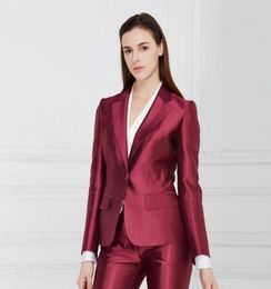 Women039s Two Piece Pants Female career suits Satin custom formal occasions suits OL suit business interview women tailored sui1554965