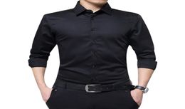 Men Business Shirts Long Sleeve Dress Shirts Slim Fit Solid Formal Luxury Design Casual Shirts Male Stylish Dress Tops4464290