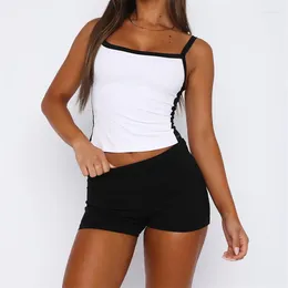 Active Sets Contrast Two Piece Set Women Yoga Shorts And Top Workout Summer Clothes 2024 Sport Outfits For Woman Tracksuits